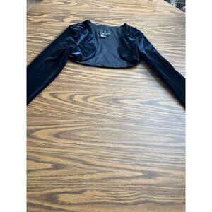 Carole Little Dresses black open front bolero type jacket size Medium